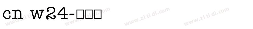 cn w24字体转换